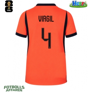Nederländerna Virgil van Dijk #4 Hemmatröja VM 2026 Kortärmad